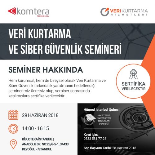 VERİ KURTARMA ve SİBER GÜVENLİK SEMİNERİ