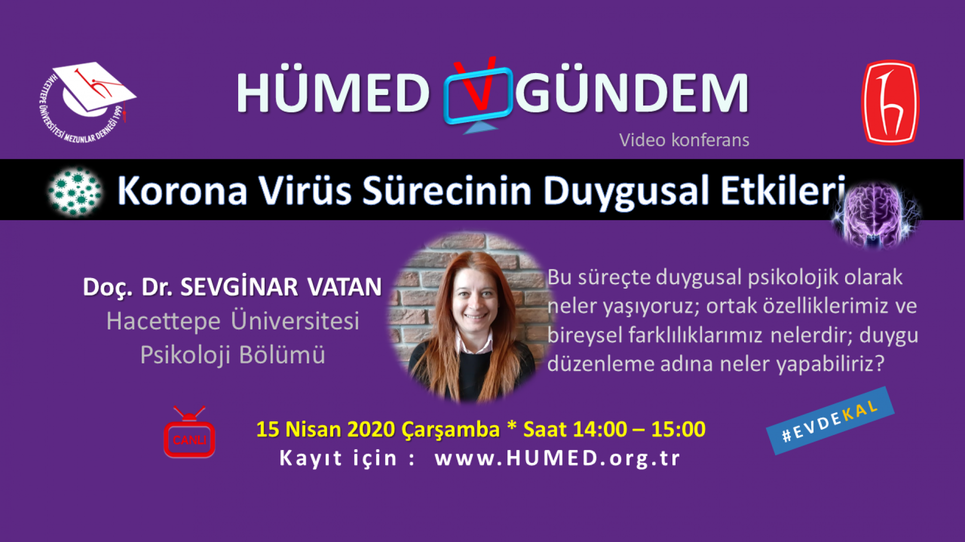 HÜMED v-GÜNDEM #1 : Korona Virüs Sürecinin Duygusal Etkileri