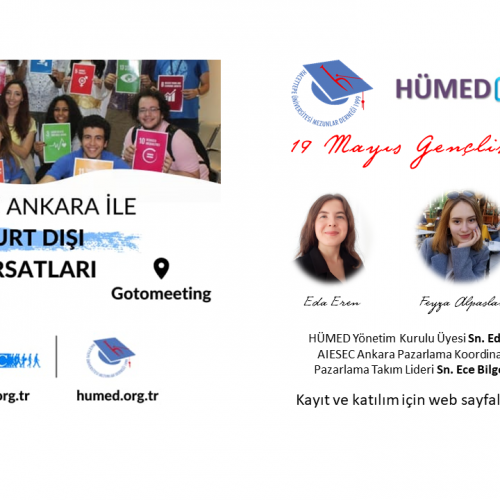 HUMED v-Gündem #11: AIESEC Ankara ile Yurt Dışı Fırsatları (19 Mayıs Gençlik Buluşması)