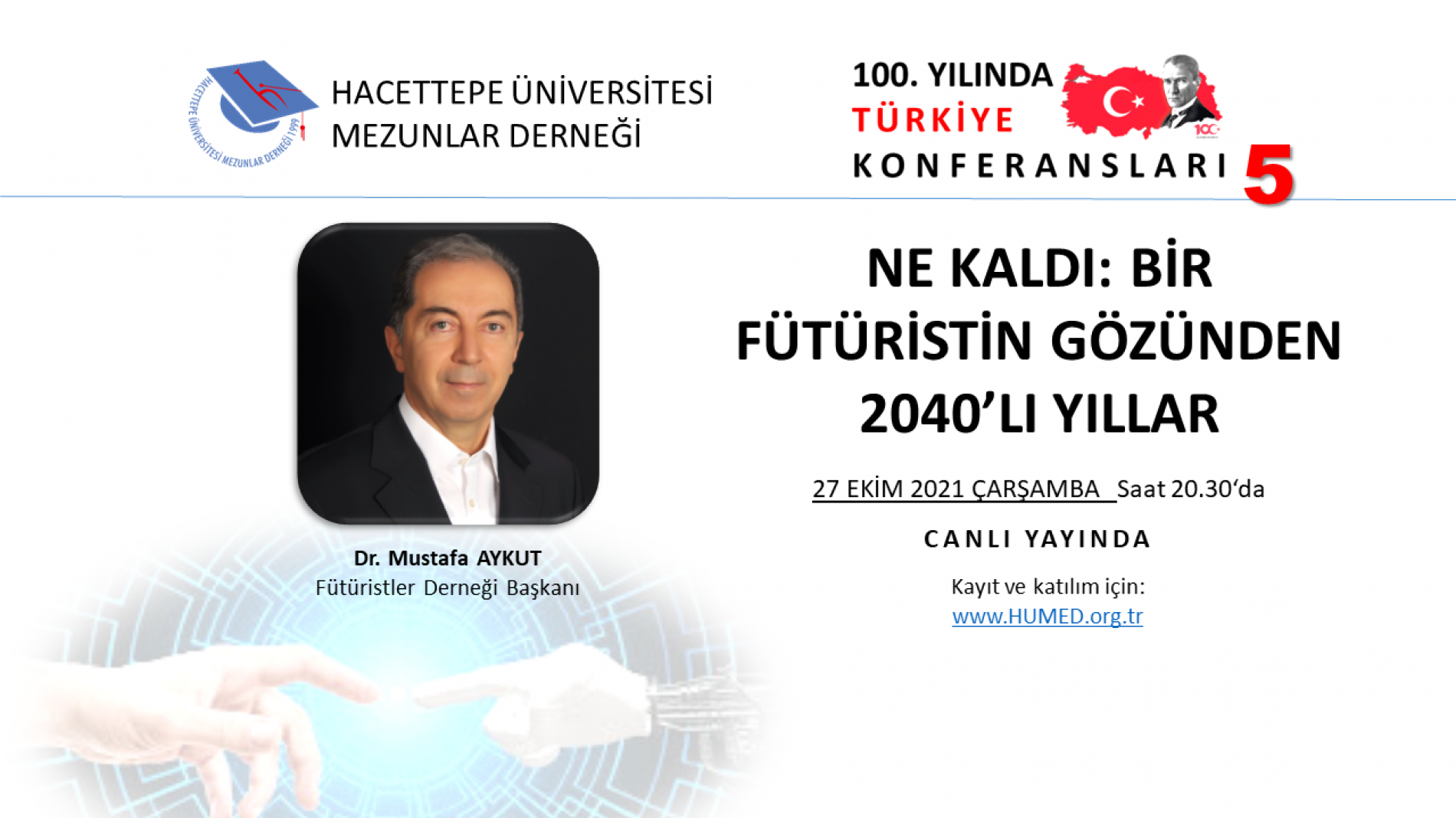 Yüzüncü Yılında Türkiye Konferansları #5 : NE KALDI: BİR FÜTÜRİSTİN GÖZÜNDEN 2040’LI YILLAR
