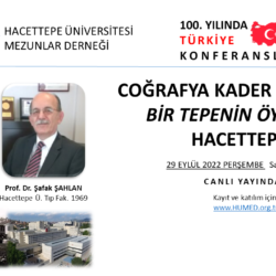 Yüzüncü Yılında Türkiye Konferansları #6 : Coğrafya Kader Değildir – Bir Tepenin Öyküsü: Hacettepe