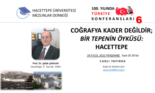Yüzüncü Yılında Türkiye Konferansları #6 : Coğrafya Kader Değildir – Bir Tepenin Öyküsü: Hacettepe